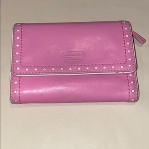 COACH Pink and white WALLET Trendy